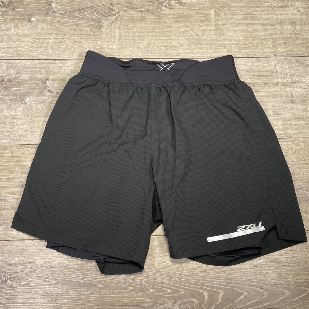 2XU Shorts Mens XL Black Compression Lightweight Lined Running‎ Athletic Gym